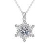03Snowflake Moissanite Pendant Necklace 925 Silver Wedding Jewelry for Women